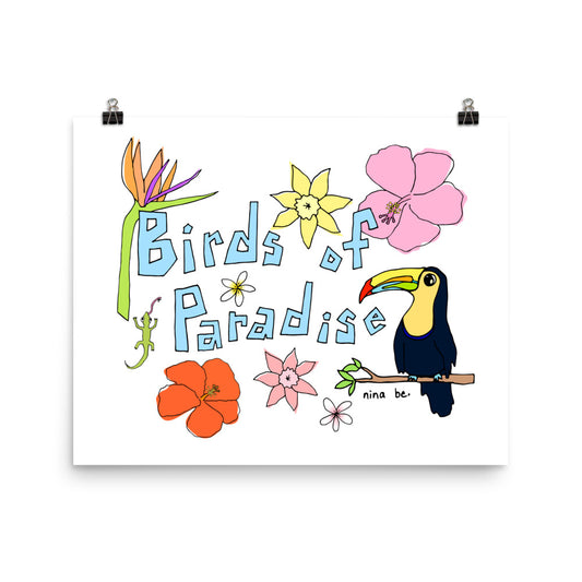 birds of paradise poster 🌺