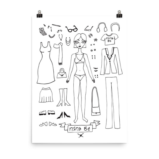 dress up poster (color me in!)