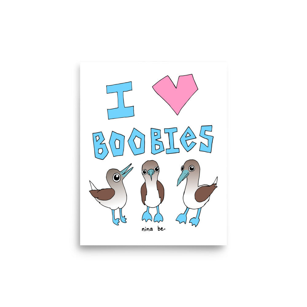 i love boobies poster