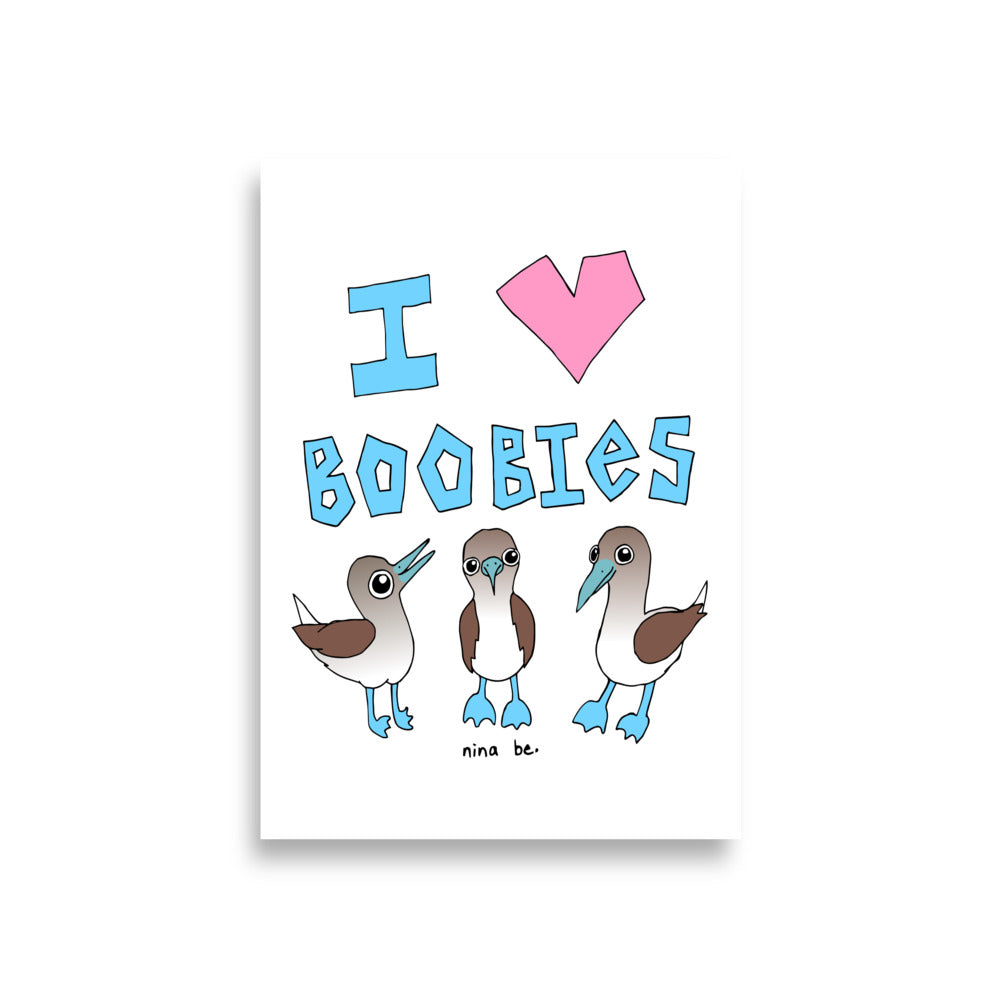 i love boobies poster
