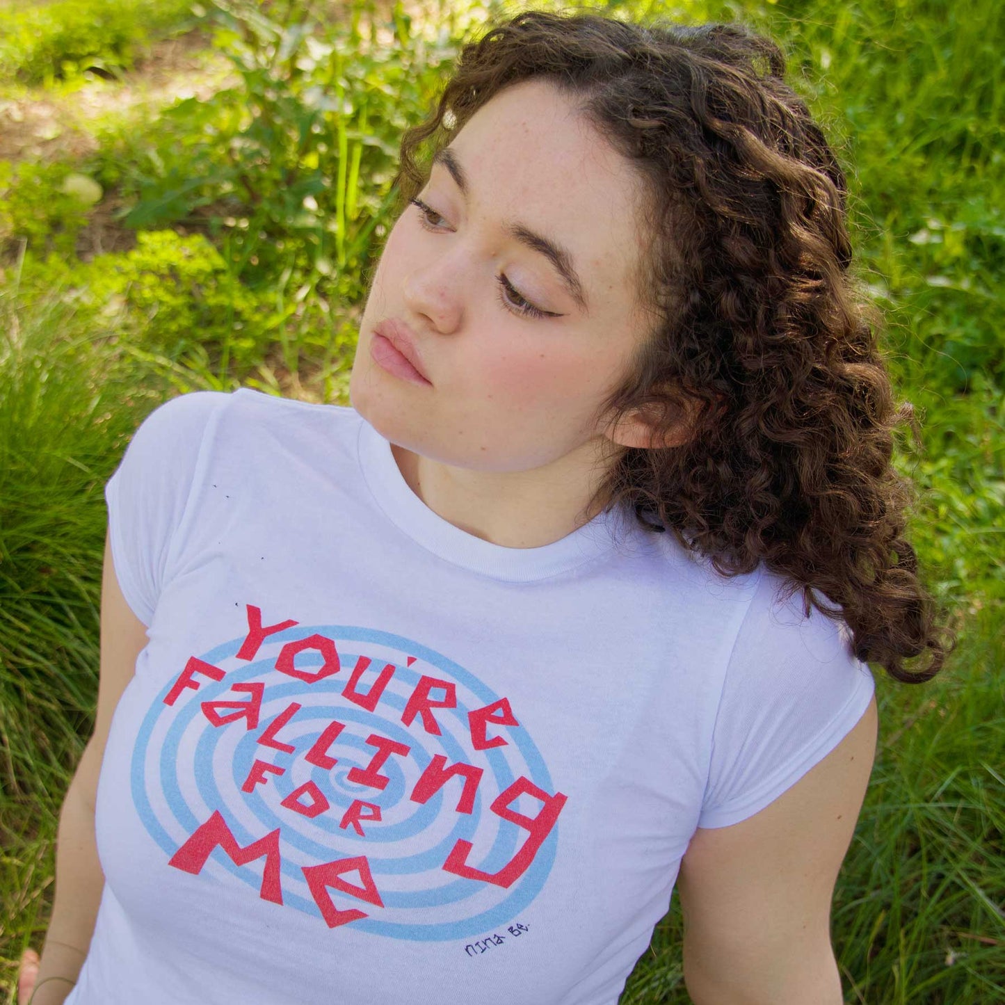 you're falling for me baby tee