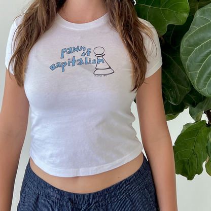 pawn of capitalism baby tee ♟️