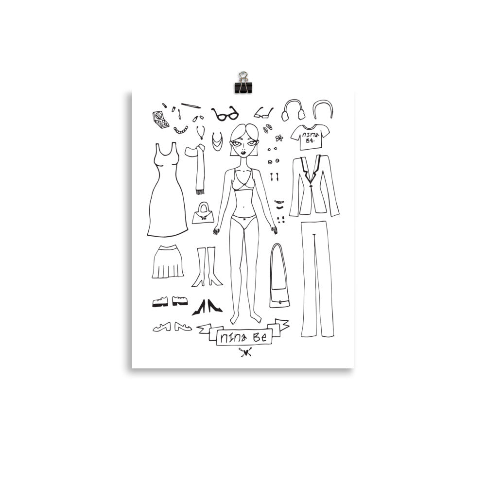 dress up poster (color me in!)