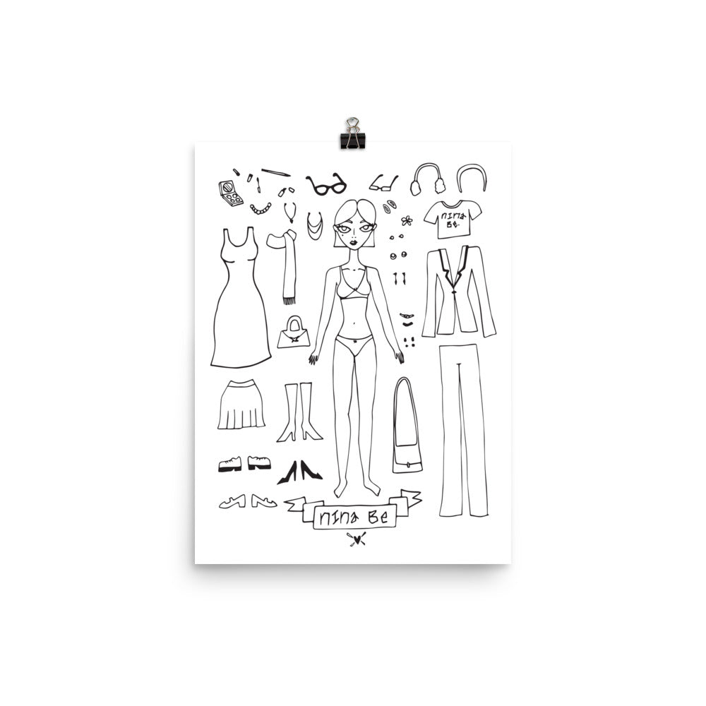 dress up poster (color me in!)