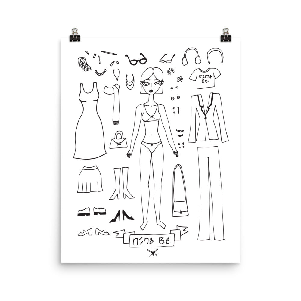 dress up poster (color me in!)