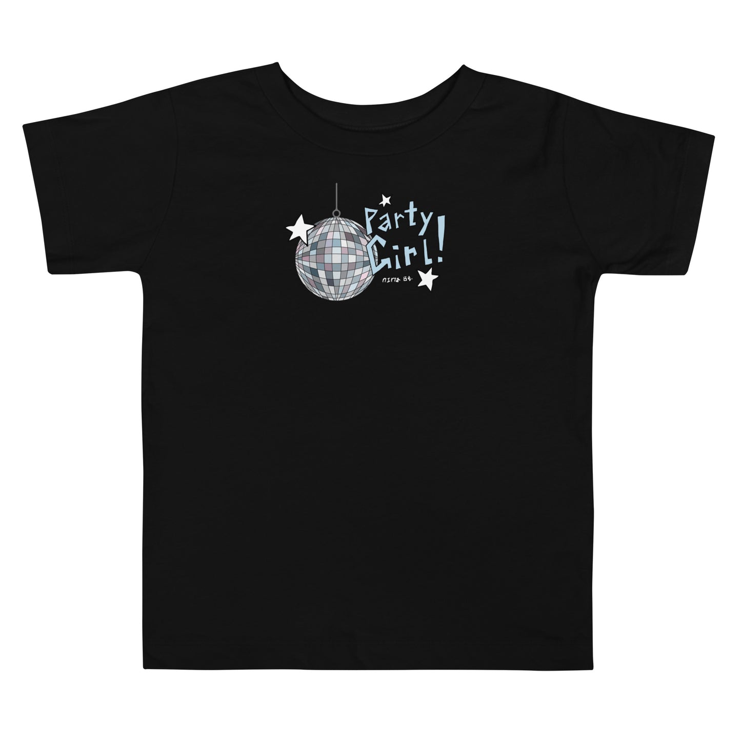 party girl baby tee in black 🪩