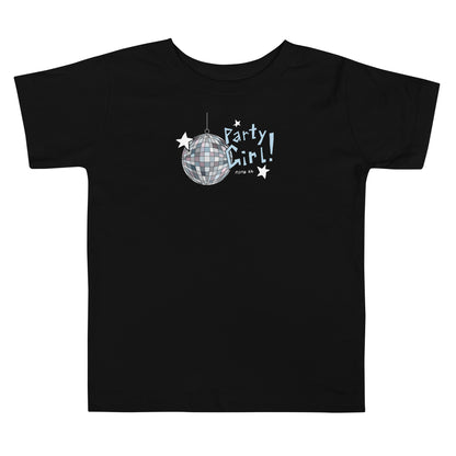 party girl baby tee in black 🪩